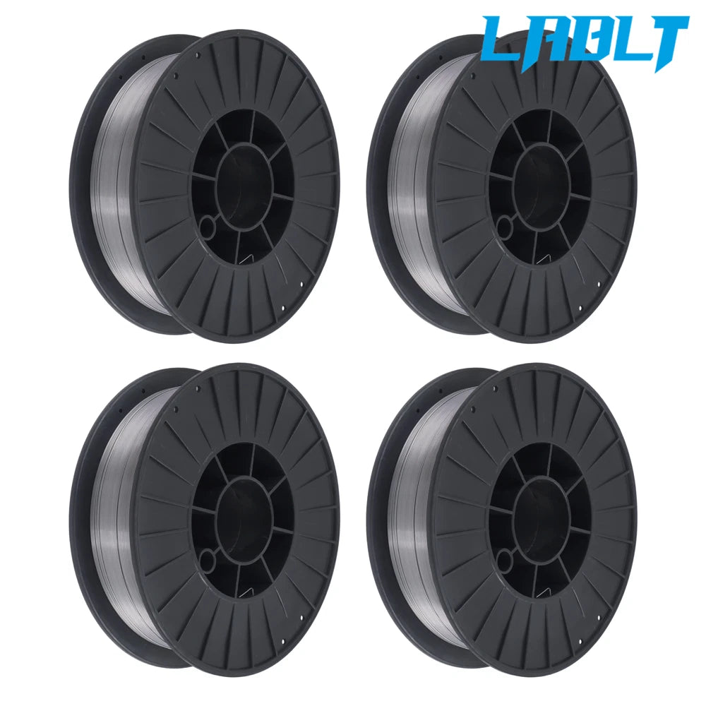 Set of 4 LABLT E71T-11 Welding Wire 0.03"/0.8mm Mild Steel 10 lb Each