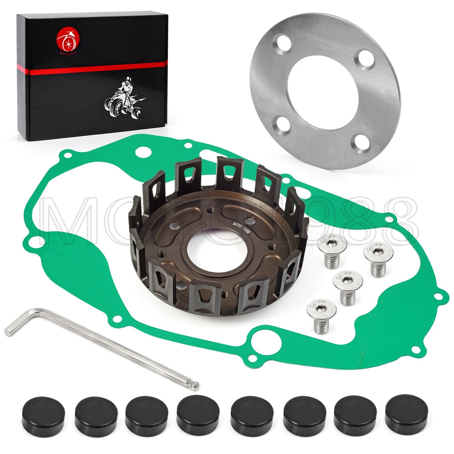 Billet CNC Clutch Basket Bushings & Gasket for Yamaha YFZ350 Banshee (1987–2006)