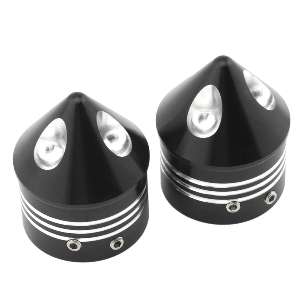 For Harley Touring Road Glide Dyna Softail Front Wheel Axle Nut Covers Cap