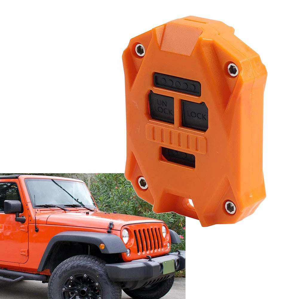 ABS Key Fob Shell Case for Jeep Wrangler JK (2007–2017) Orange