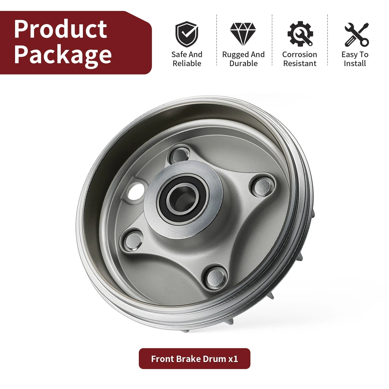 Front Brake Drum for Honda Rancher 350 2X4 TRX350TE (2000–2006) 44600-HN4-670