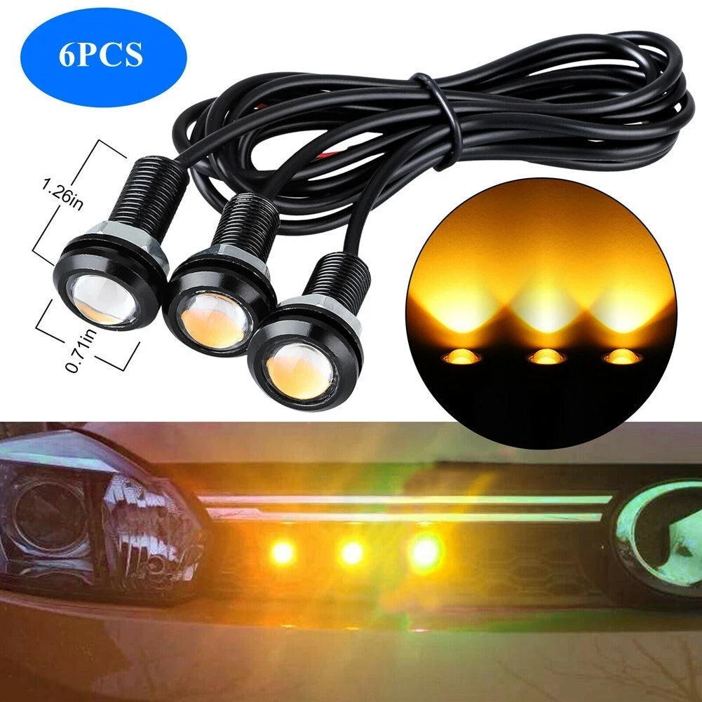 6X LED Lights for RAM 1500 2500 3500 (2019–2023) Front Grille Amber