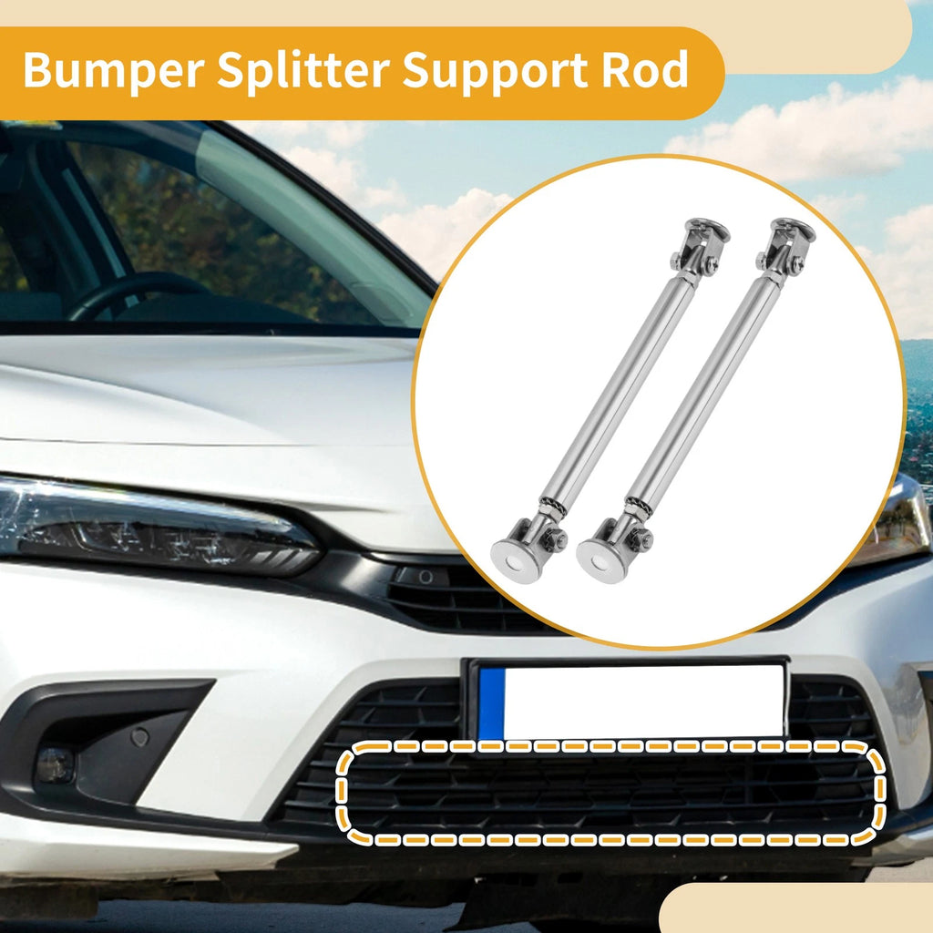 2pcs Adjustable Front Bumper Lip Splitter Strut for Universal Fit (No Drilling)