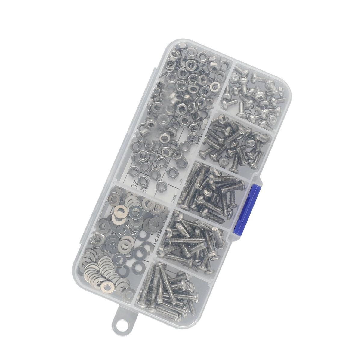 Set of 320 Hexagonal Screws and Nuts in Stainless Steel