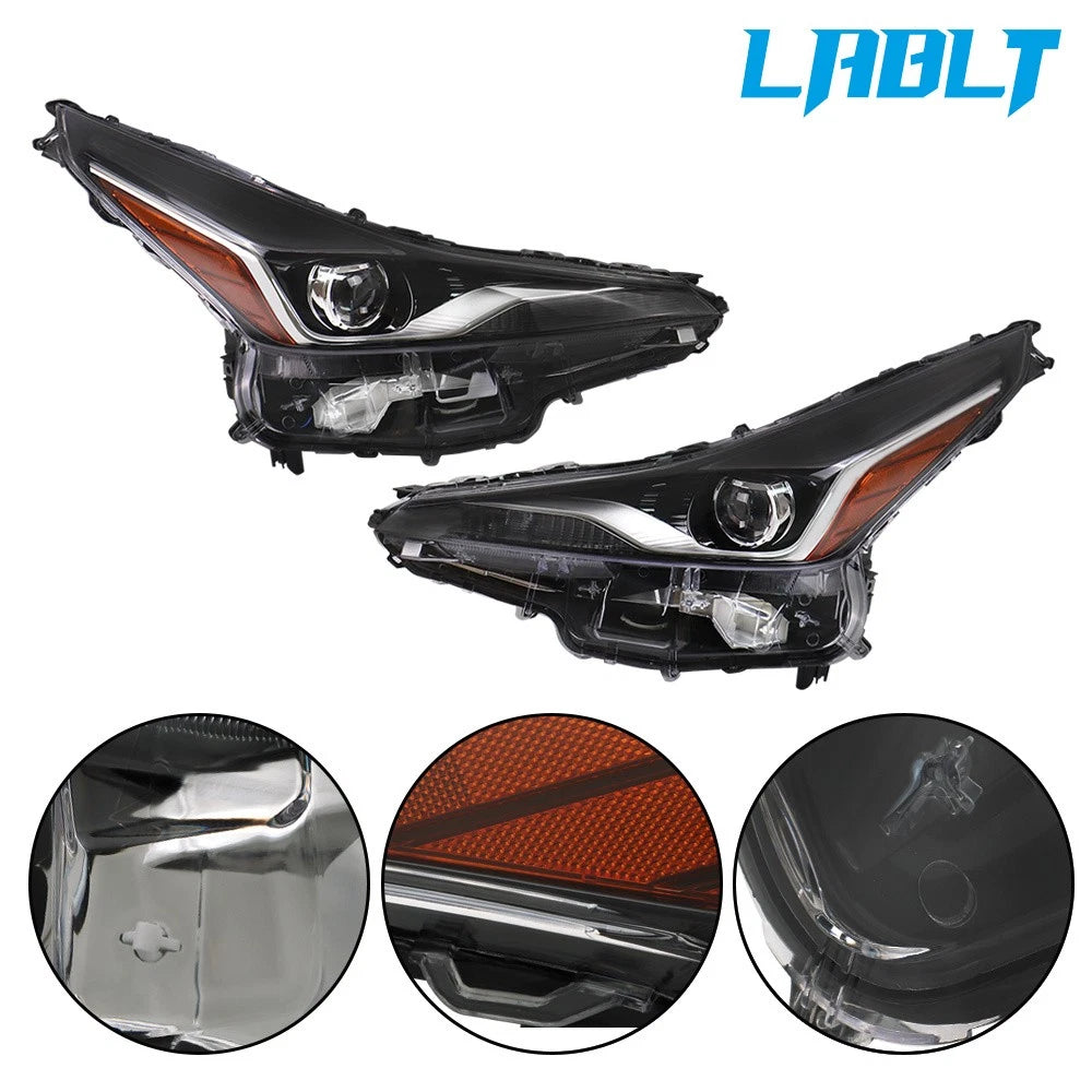 2X LED Headlights Assembly for Toyota Prius (2019–2022) LABLT