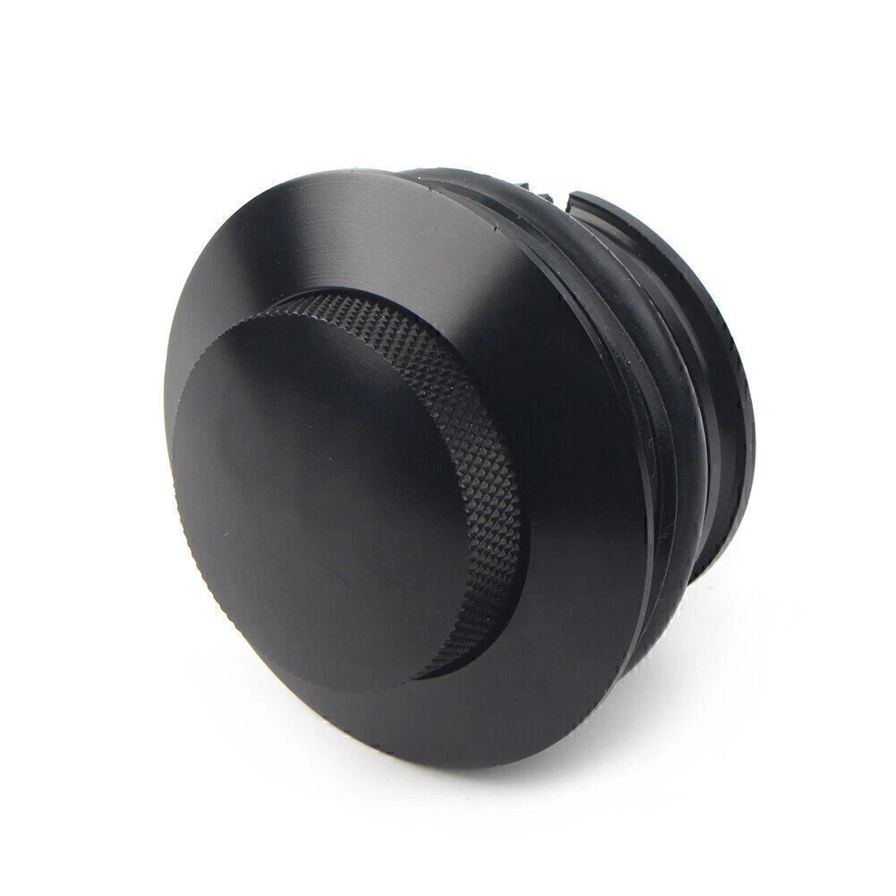 Flush Pop Up Reservoir Gas Cap for Harley Davidson (Vented, Black)