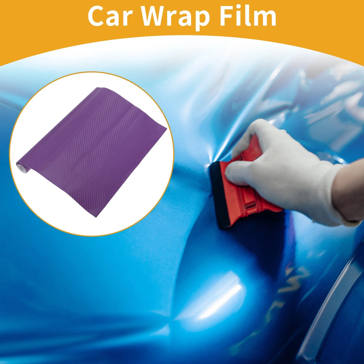 3D Carbon Fiber Vinyl Wrap Film for Universal Vehicles (1ft x 5ft)