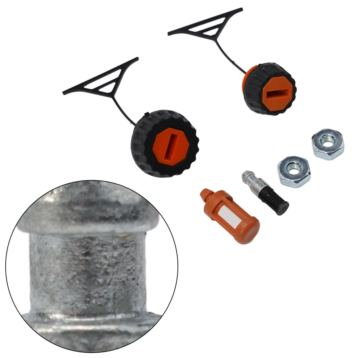 Fuel Filter & Oil Filter Set for Chainsaw (Rubber + Aluminum + Plastic)