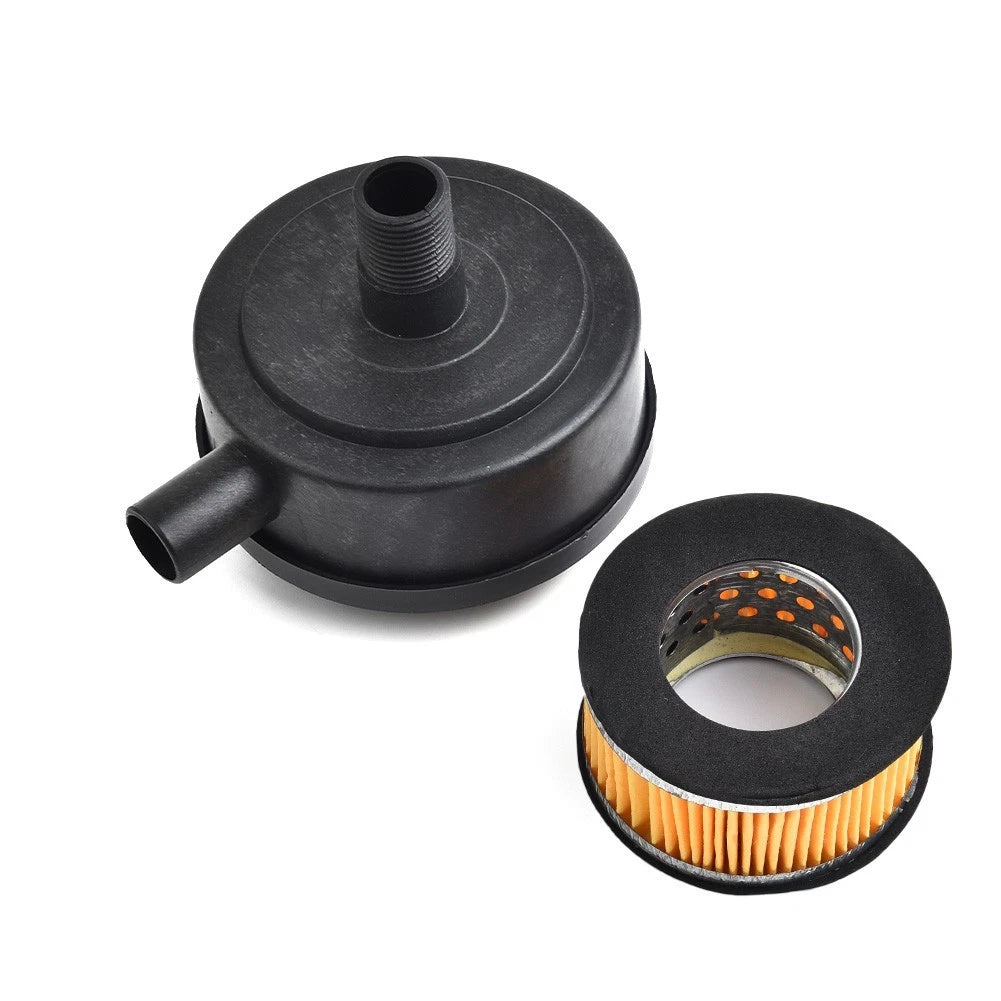 Air Compressor Silencer 20mm Male Thread Noise Muffler with Spare Filter