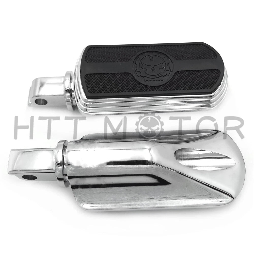 Chrome Skull Rubber Footpeg for Victory Cross Roads (2010–2017)