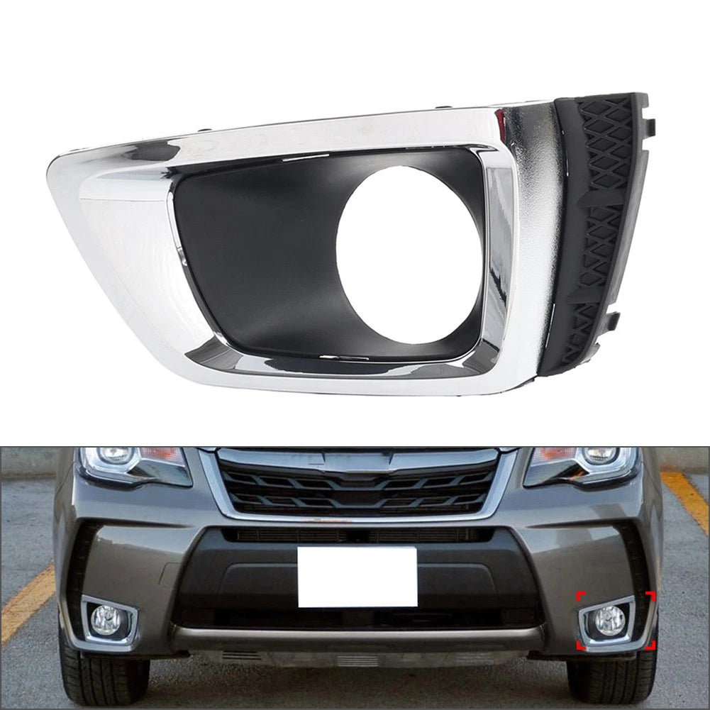 Front Bumper Fog Light Bezel Chrome for Subaru Forester (2014–2018) Left
