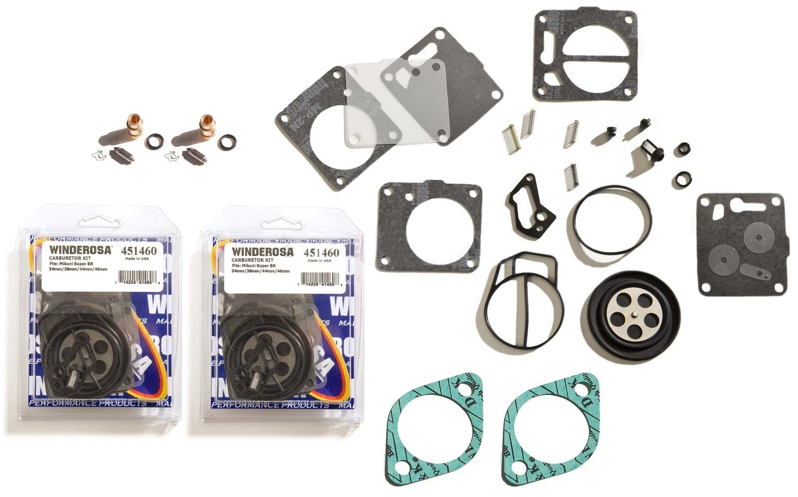 Twin Carburetor Rebuild Kit with Base Gasket & Needle Seat for Sea Doo SPX (1997–1999)