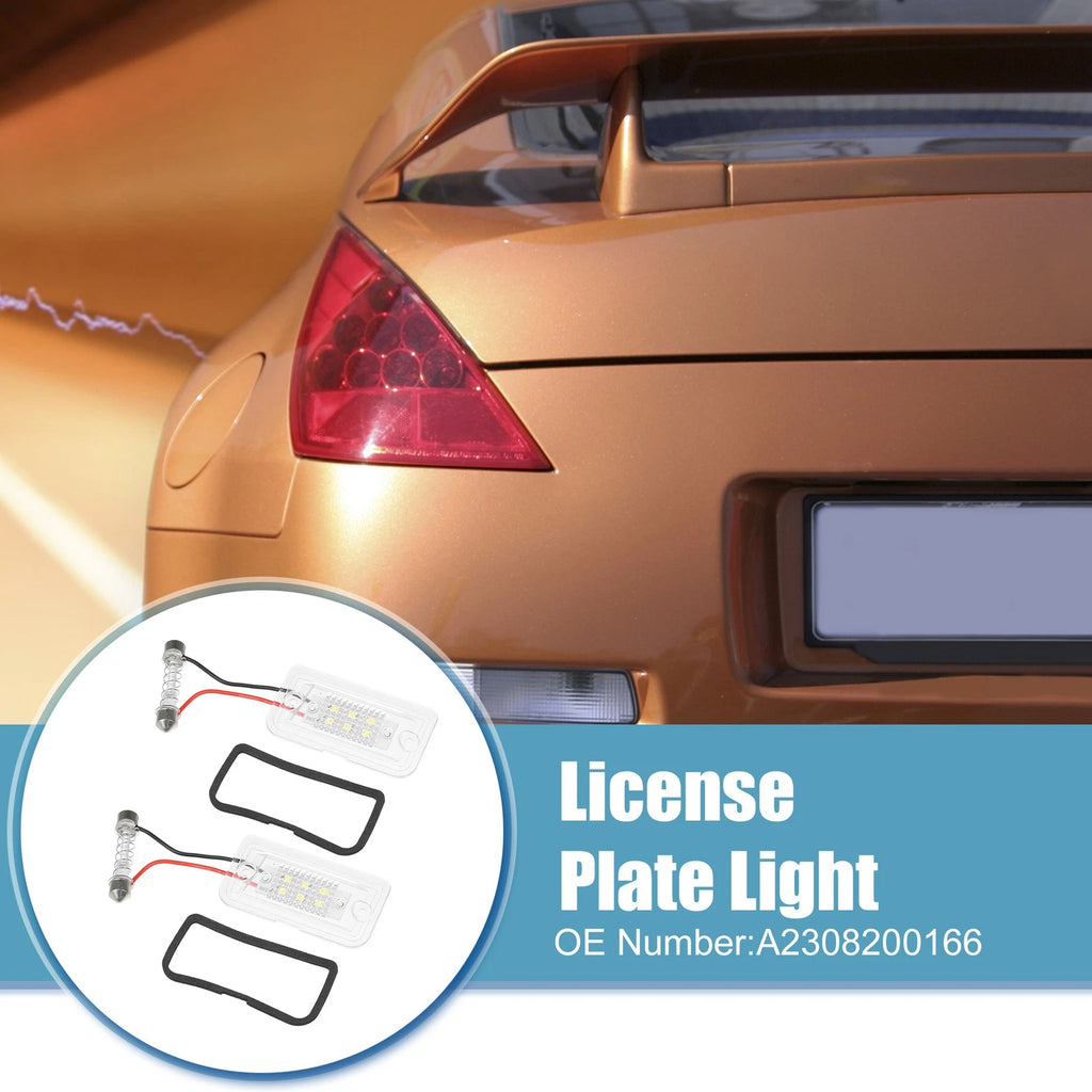 2pcs License Plate Light Replacement for Mercedes-Benz SL 600 (2004–2009)