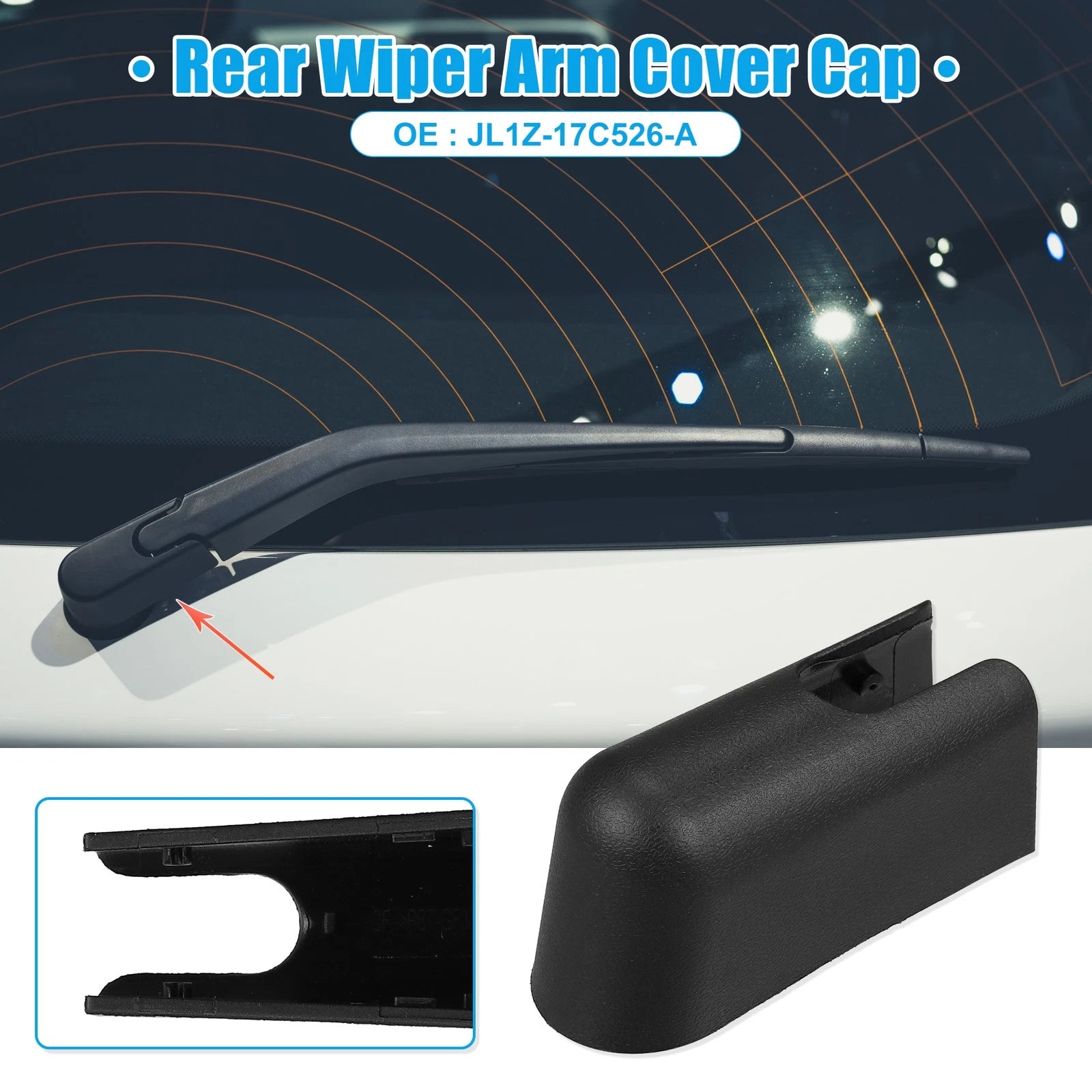 Rear Windshield Wiper Arm Nut Cover Cap Replacement for Ford Expedition (2007–2017)