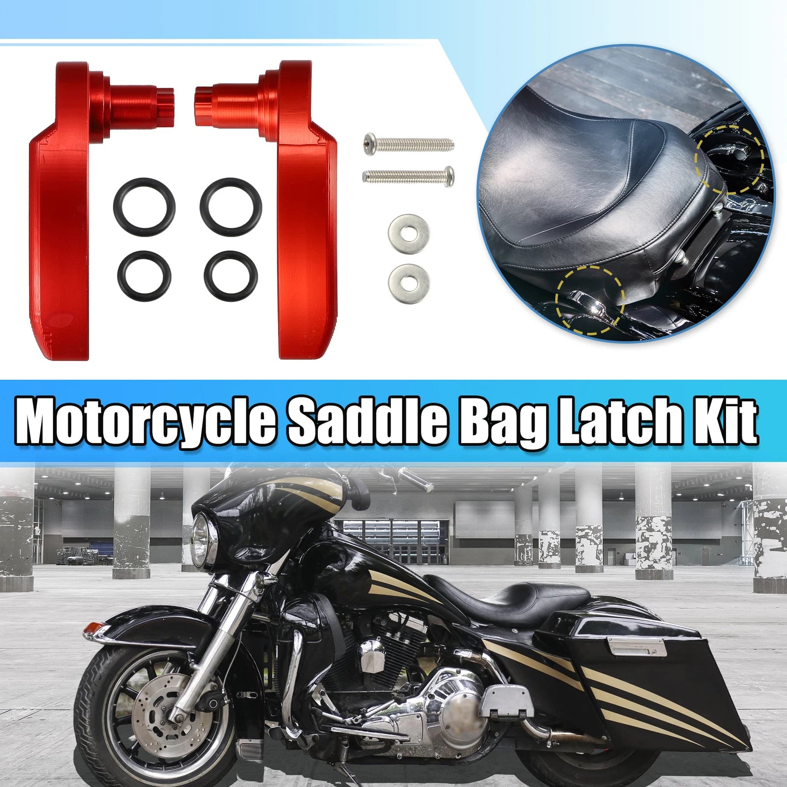 Saddlebag Latch Levers for Harley-Davidson Road King (2014–2019) Red