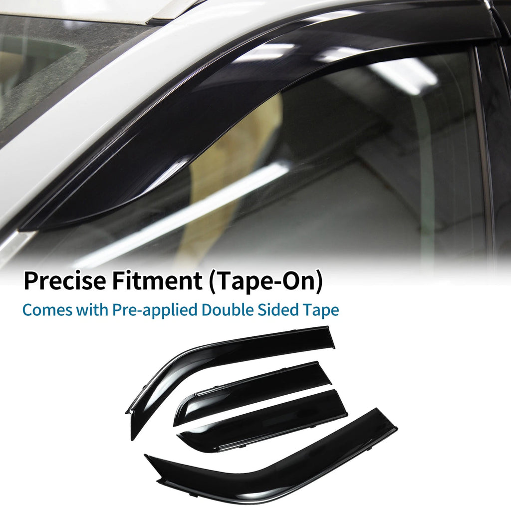 Window Deflectors Side Vent Visors Black 1 Set for Toyota 4Runner (2010–2019)