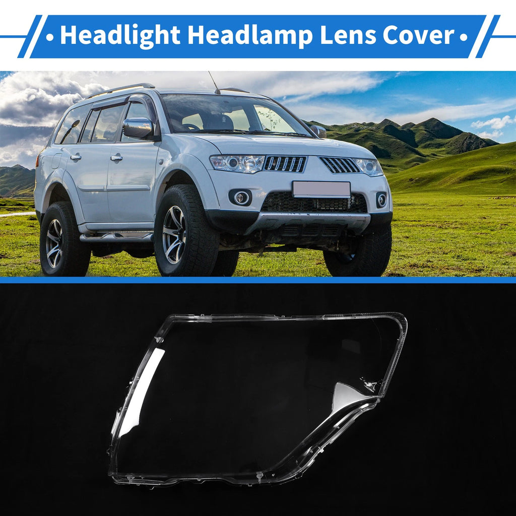 Headlight Lens Cover Front Left Replacement for Mitsubishi Pajero (2007–2018)