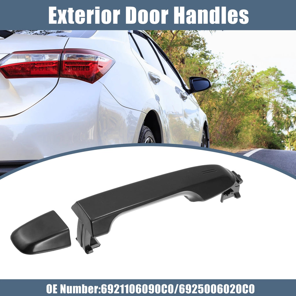 Rear Left Exterior Door Handle Replacement for Toyota Camry Black (2018–2024)