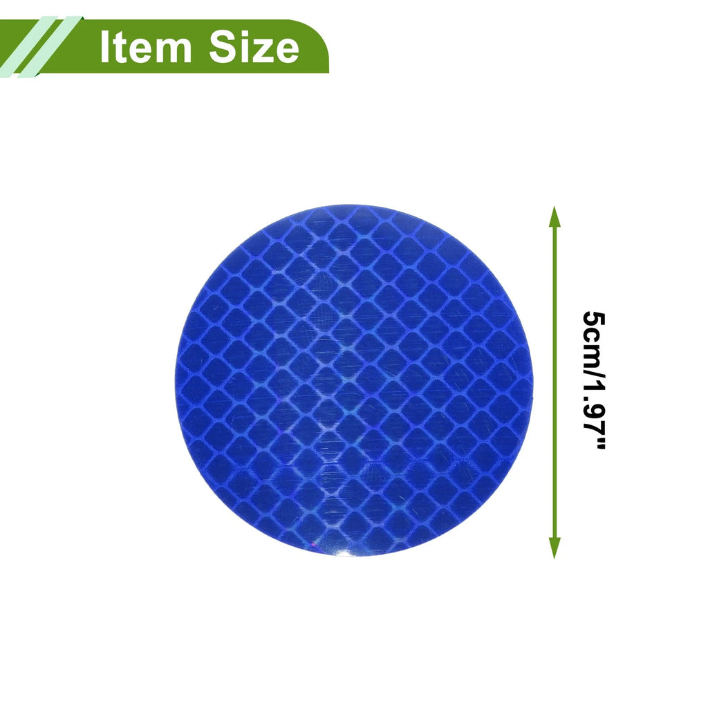 Reflective Bumper Decal for - Blue Round Rhombus Grid