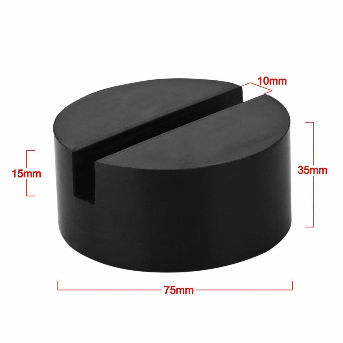 Universal Slotted Frame Rail Floor Jack Pad Rubber Block Disc