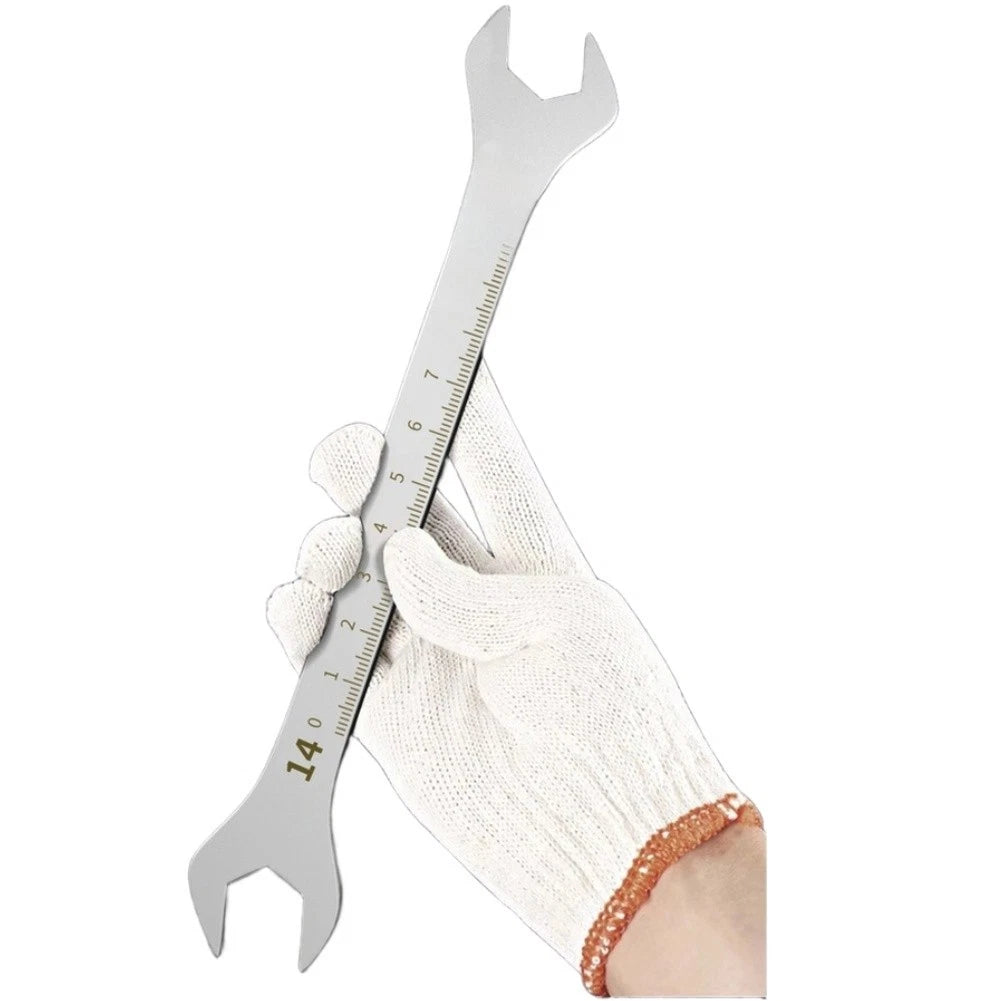 Stainless Steel Dual Open End Wrench for Precision Marked Sizing