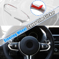 Steering Wheel Cover Trim ABS Plastic Silver Tone for BMW M2 (2016–2020)