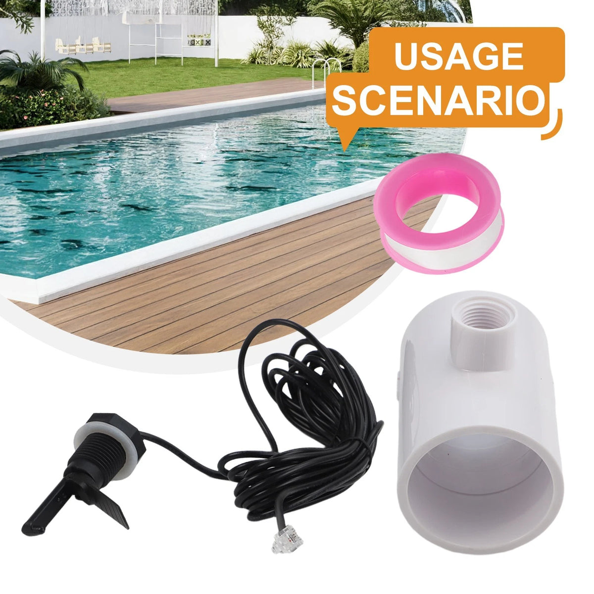 45 Meter Cable Flow Switch for Residential and Industrial Pool Use