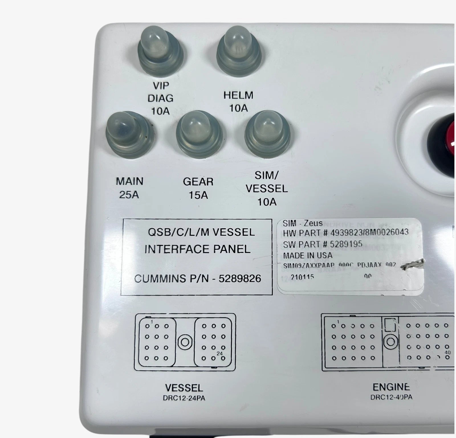 Marine SmartCraft Engine Control Vessel Interface Panel for Cummins