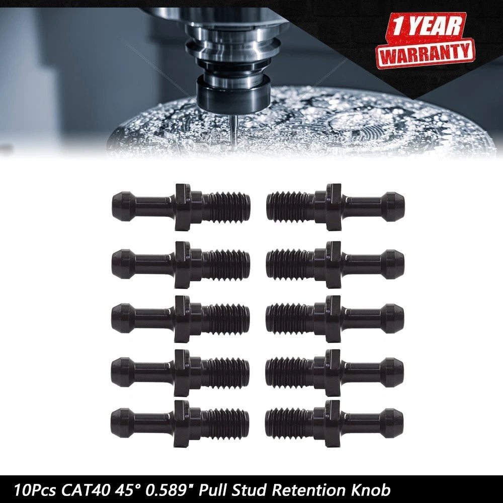 10Pcs Pull Stud Retention Knob for HAAS TOSHIBA (CAT40 45° 0.589")