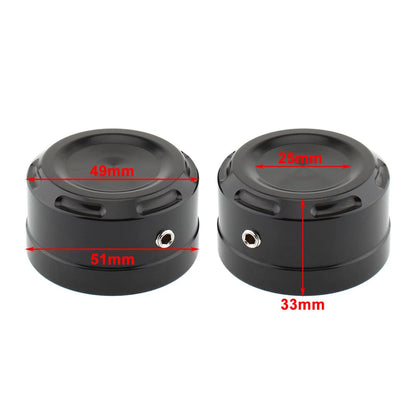 1 Pair Black Rear Axle Bolt Nut Cap Cover for Harley Softail (2018–2023)