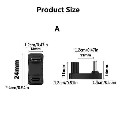 2X U-Shaped Right Angle Type-C USB C Connector for Steam Deck (2022–2023)