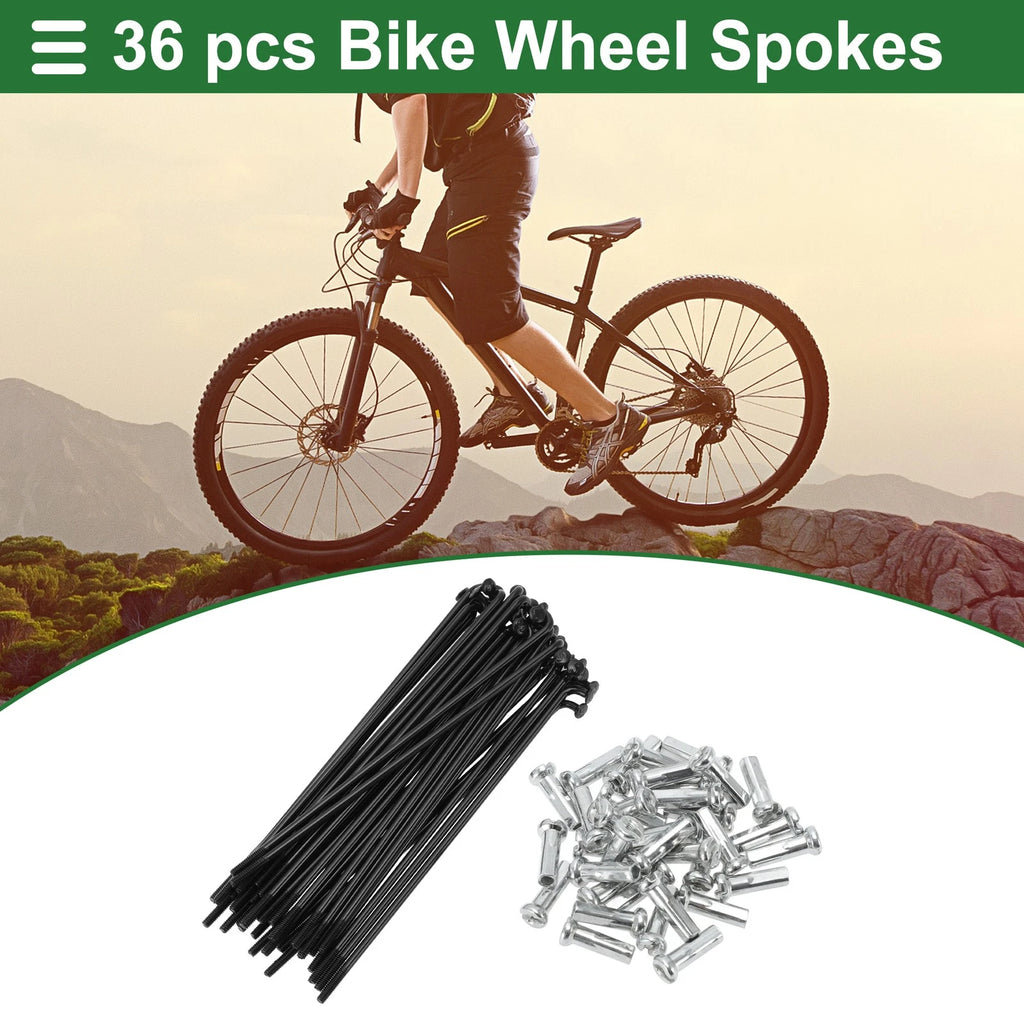 Bicycle Spokes Nipple Replacement 14G 97mm Carbon Steel Universal (1 Set)