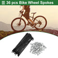 Bicycle Spokes Nipple Replacement 14G 97mm Carbon Steel Universal (1 Set)