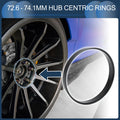 Set of 4 Hub Centric Rings 72.6mm ID 74.1mm OD for Car Wheel