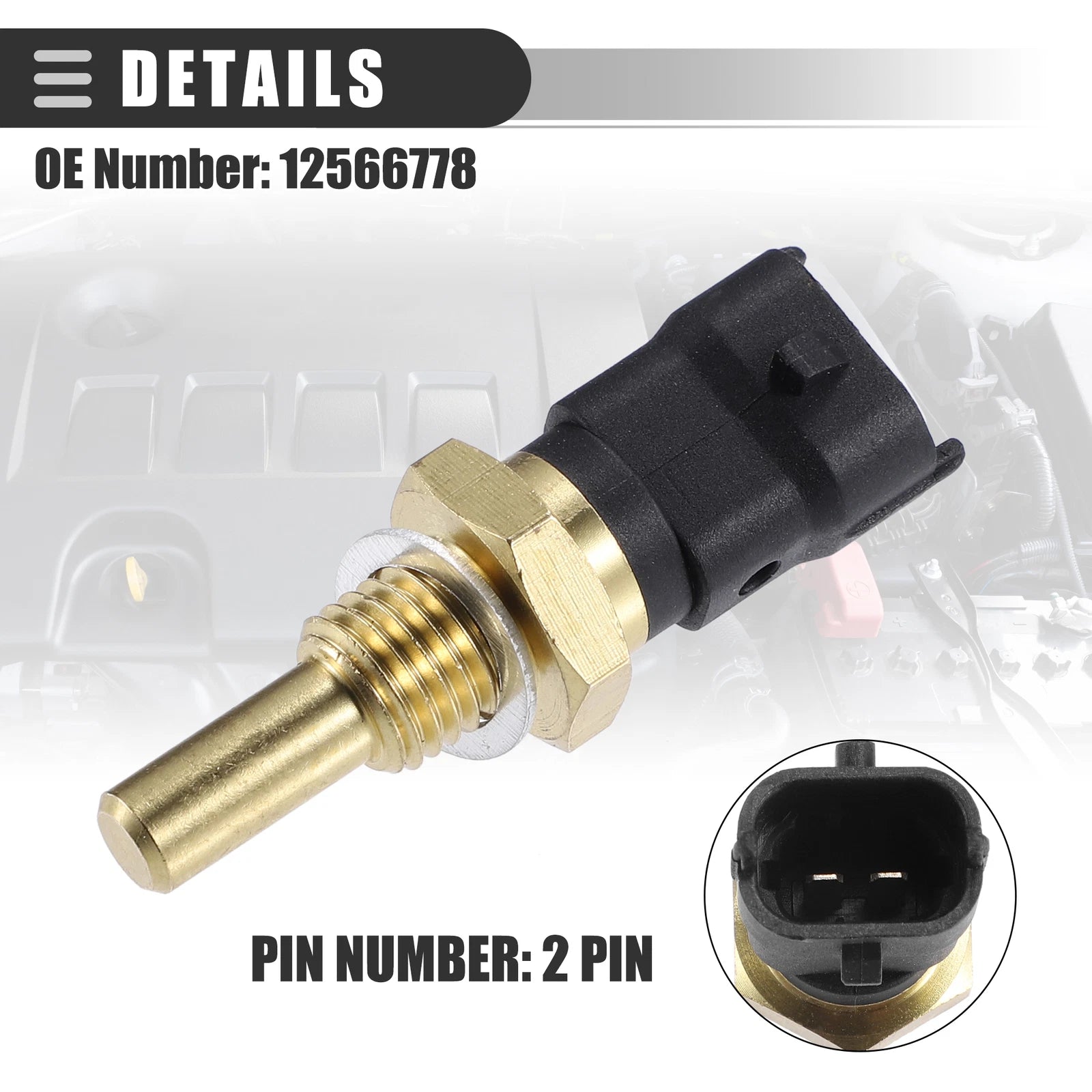 Coolant Temperature Sensor for Buick Enclave (2008–2017) No. 12566778