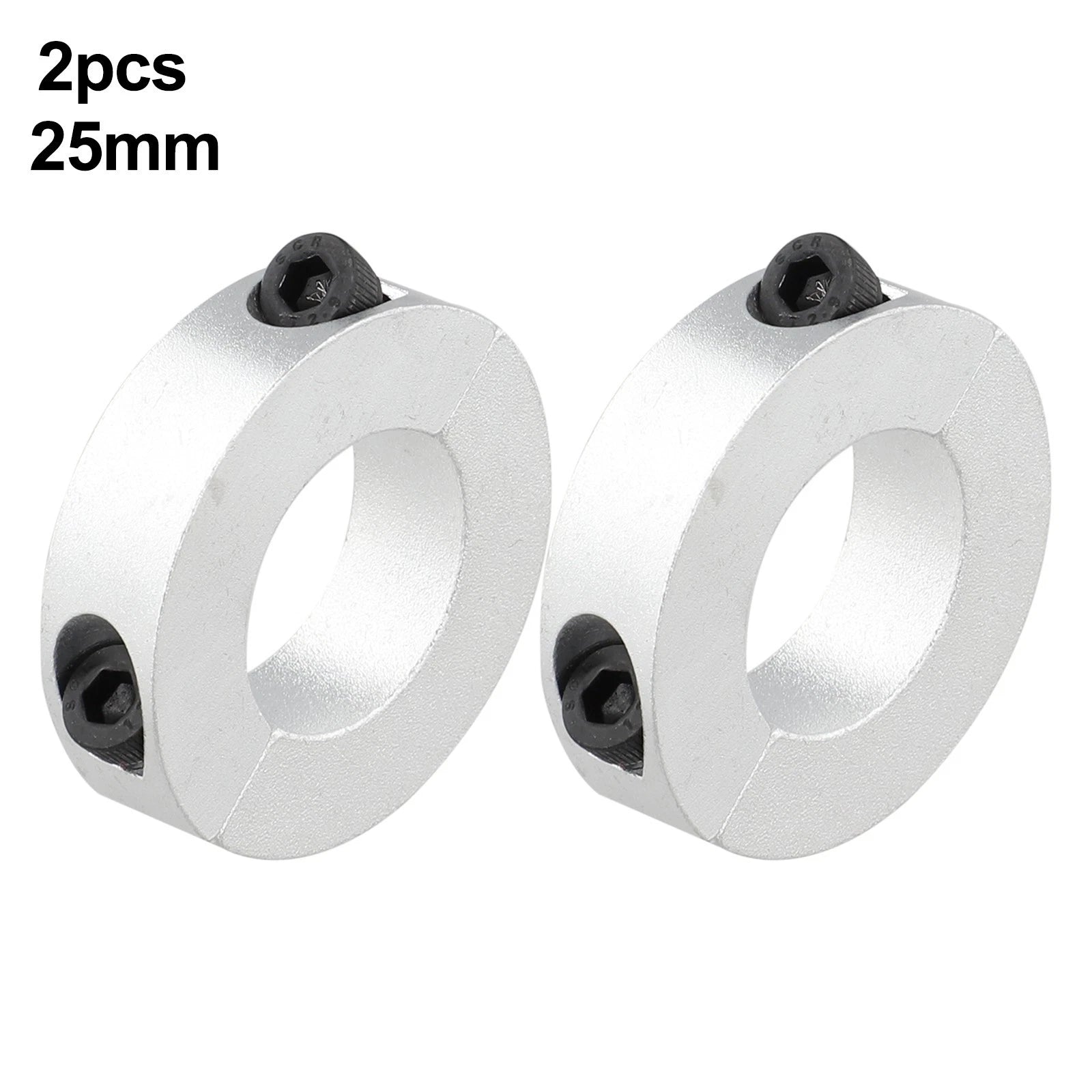 2X 25mm Aluminum Split Clamp Collar Sleeves for Mechanical Stability