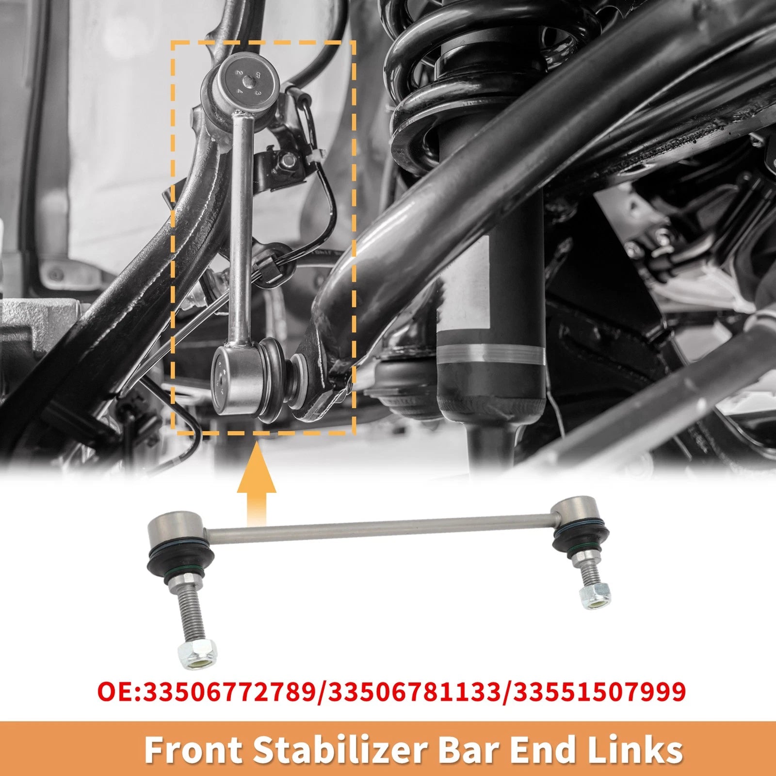 2X Front Sway Bar Links for Mini Cooper (2002–2021) 33506772789
