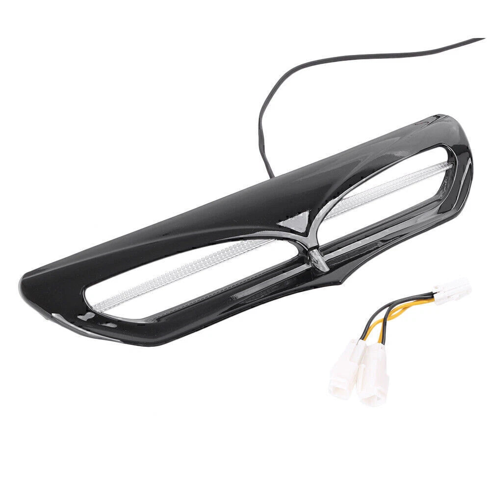 Black Batwing Fairing Bent Trim Accent with LED Lights for Harley Touring