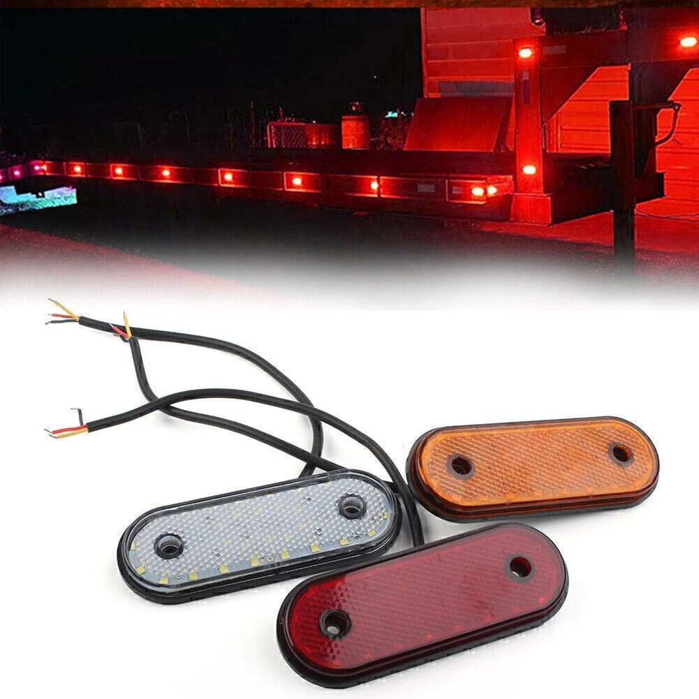 24V 30LED Oval Side Marker Indicator Light for Trailer Truck Lorry Van