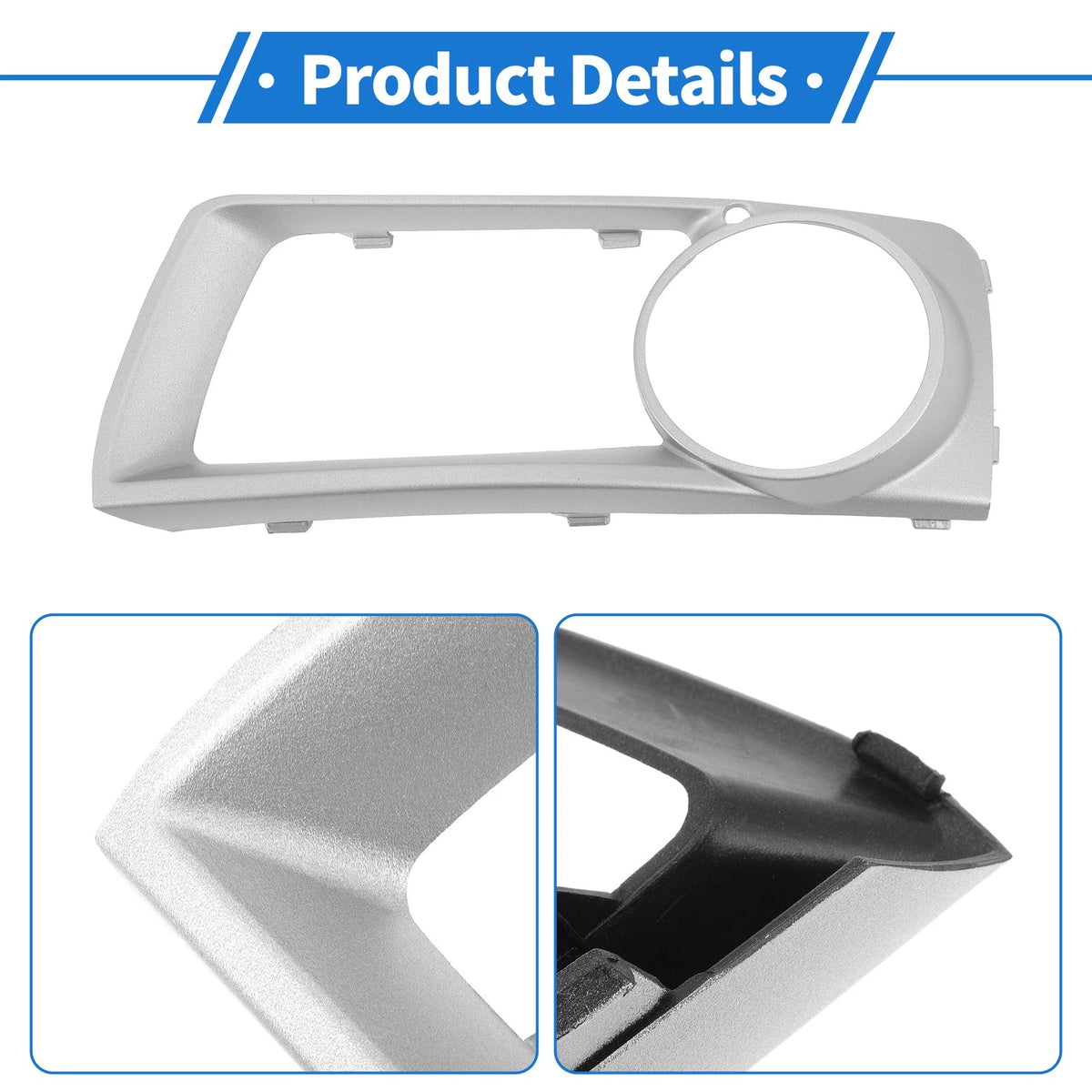 1 Pc Fog Light Grill for BMW X6 (2012–2014) No. 51117312595 Silver Tone