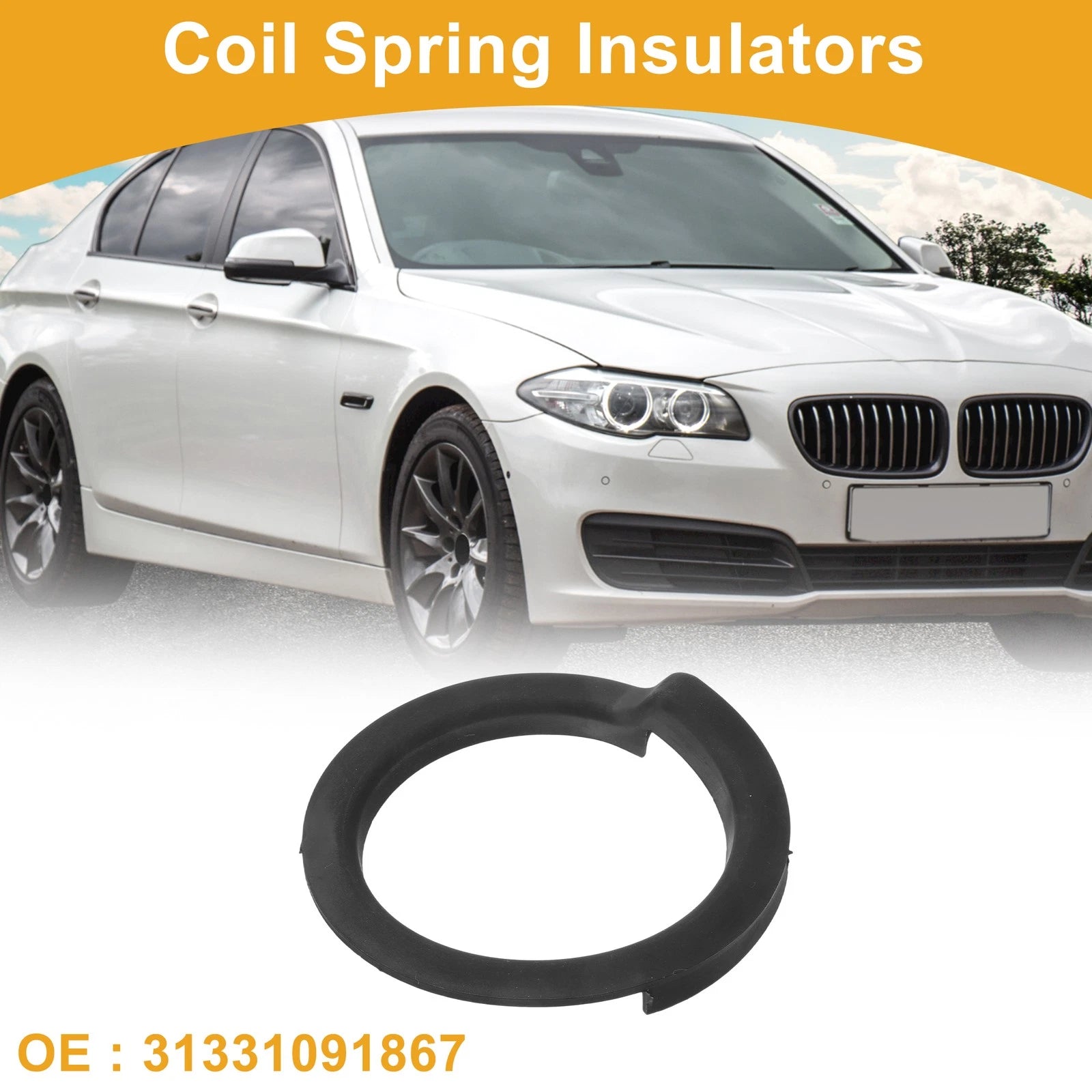 Upper Coil Spring Insulator for BMW 535i E60 (2008–2010) Rubber 1 Piece