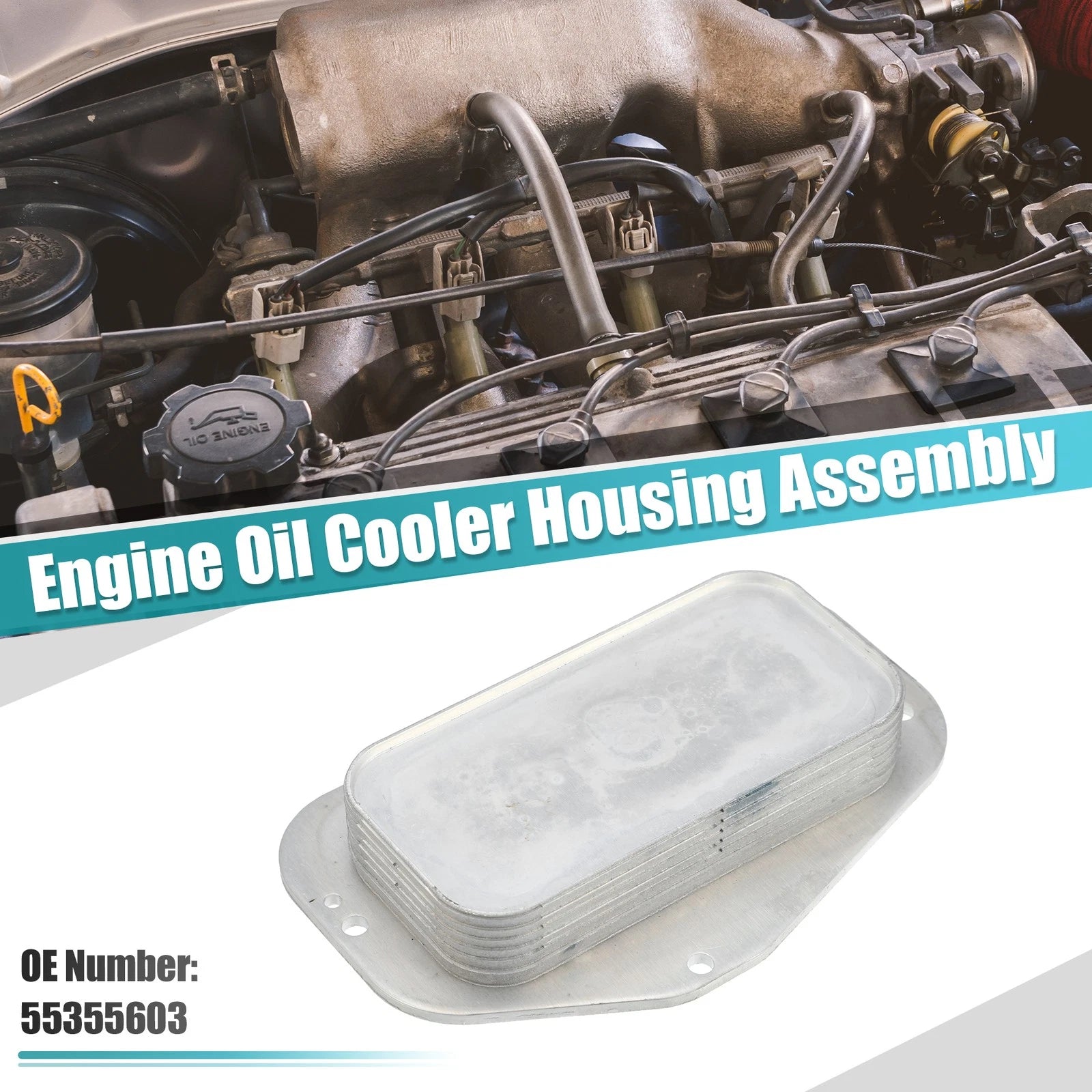 Engine Oil Cooler Housing with Gasket and Sensor for Chevrolet Aveo (2009–2020)