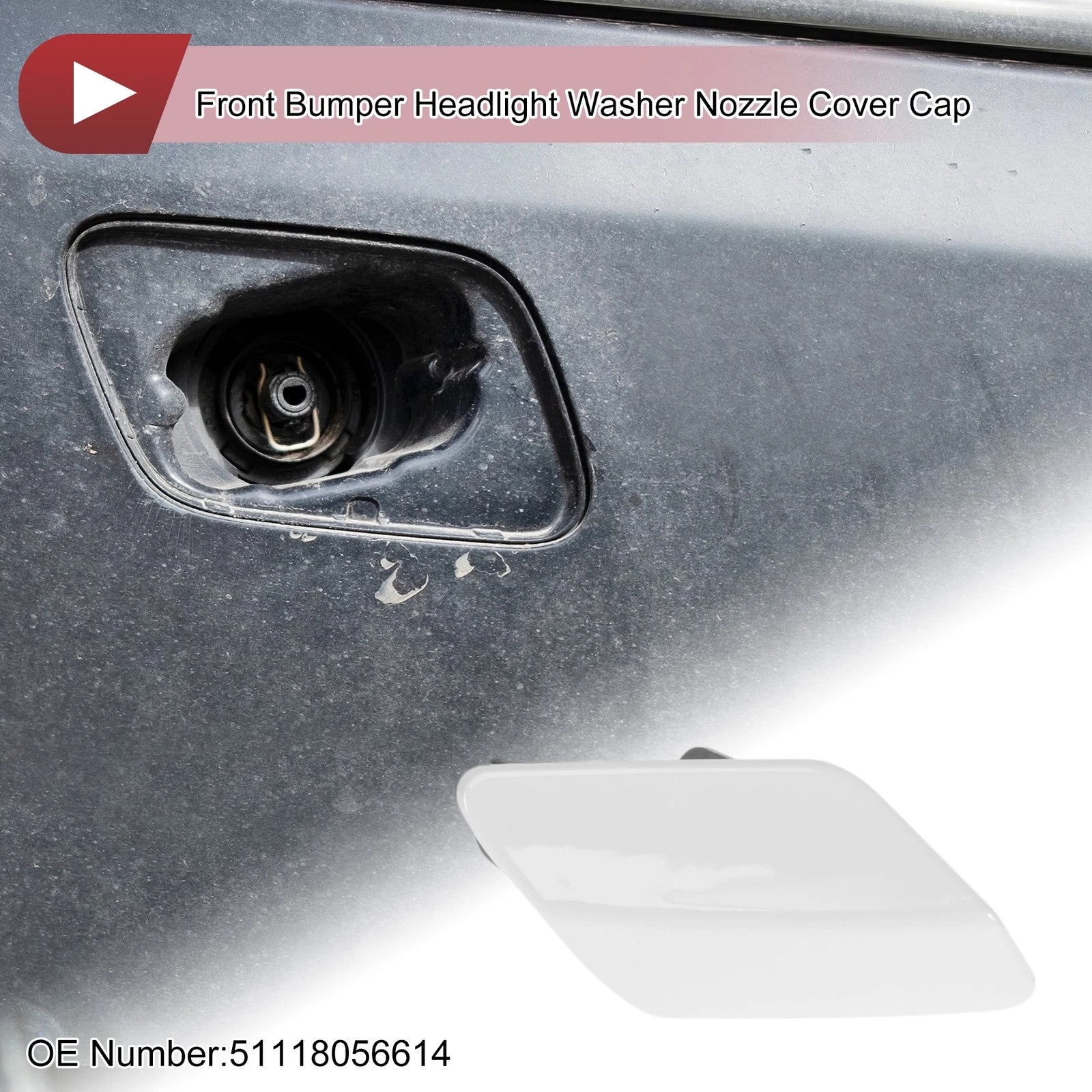 Front Right Bumper Trim Nozzle Cover for BMW 320i (2019–2022)