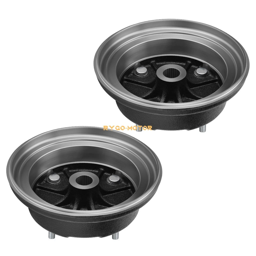 2 Rear Brake Drums with Bolts for Kawasaki KAF400 Mule 600 610 (2005–2016)