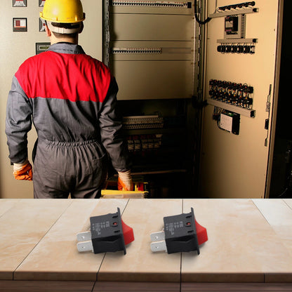 Pack of Two Rocker Switches ON/OFF AC 125/250V for Multiple Applications