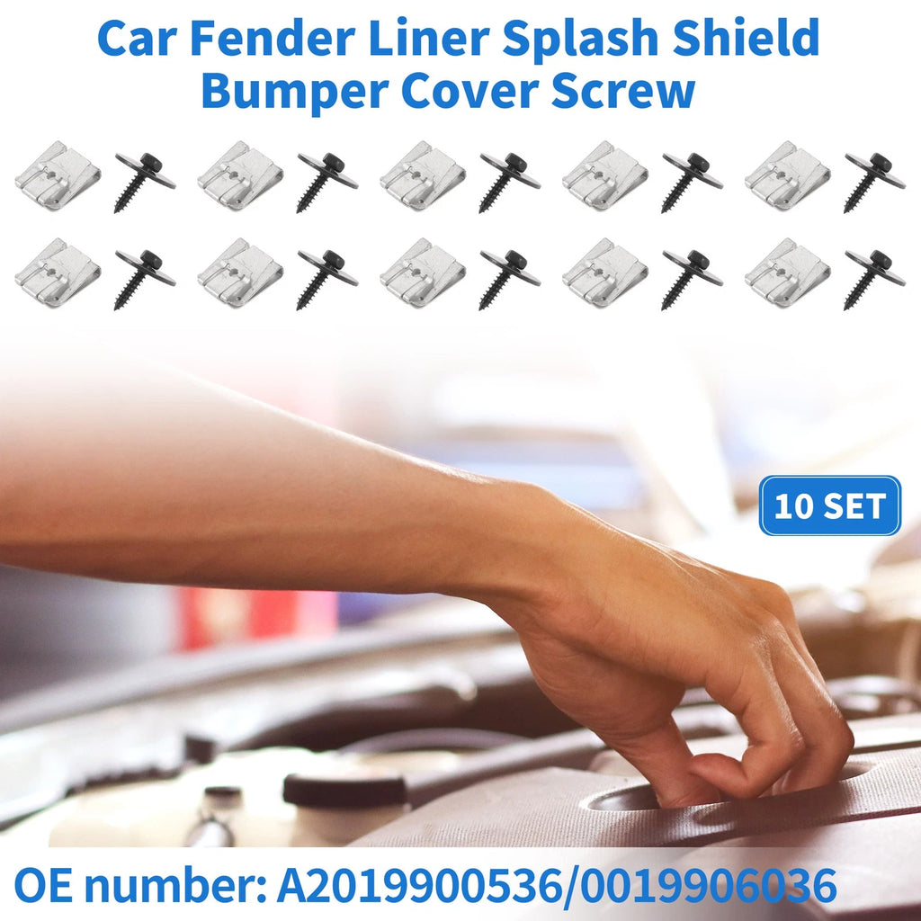 Fender Liner Splash Shield Bumper Cover Screw Set for Mercedes 500 SEC (1992–1992)