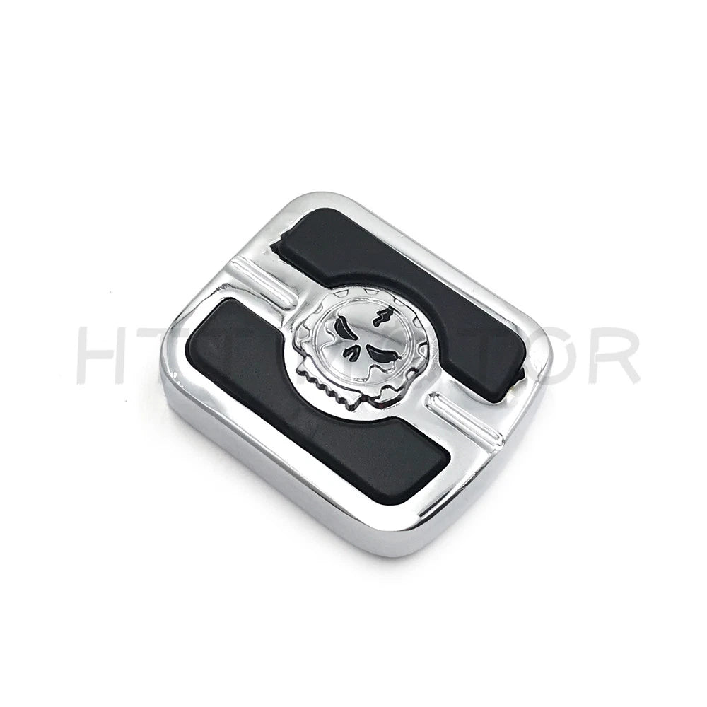 Chrome Skull Small Brake Pedal Pad for Harley Night Train Springer Softail (2000–2007)