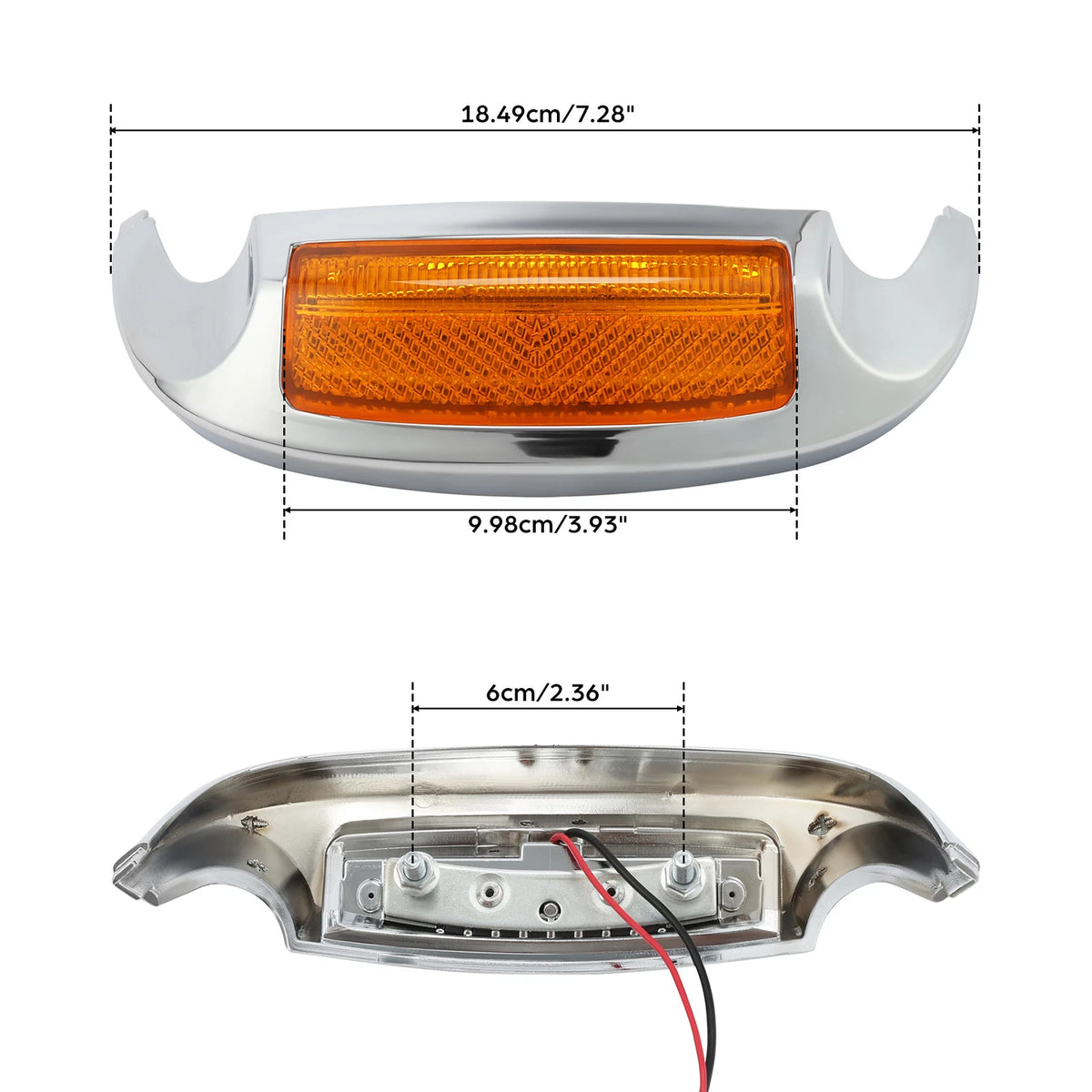 Front Fender Tip Orange Light for Harley Electra Glide Ultra Limited (2014–2024)