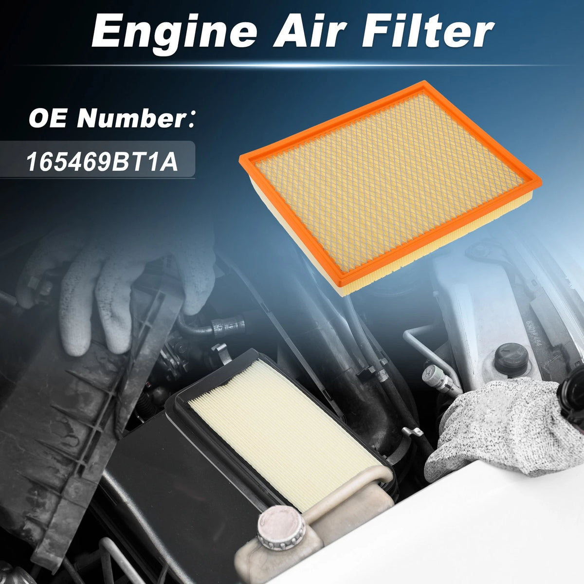 Car Engine Air Filter for Nissan Frontier V6 3.8L (2020–2024) 165469BT1A
