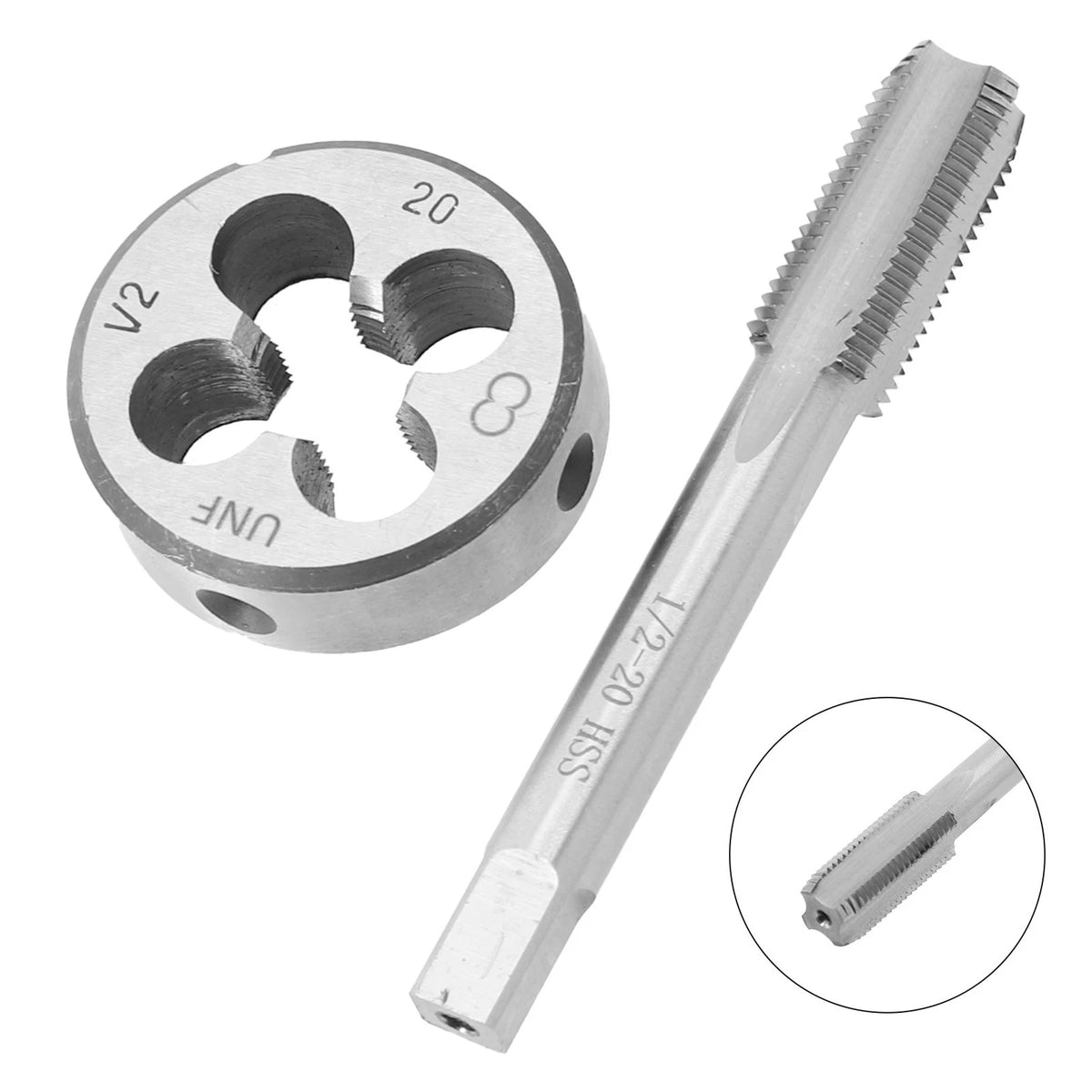 1/2-20 UNF Die Kit for Right Hand Tapping